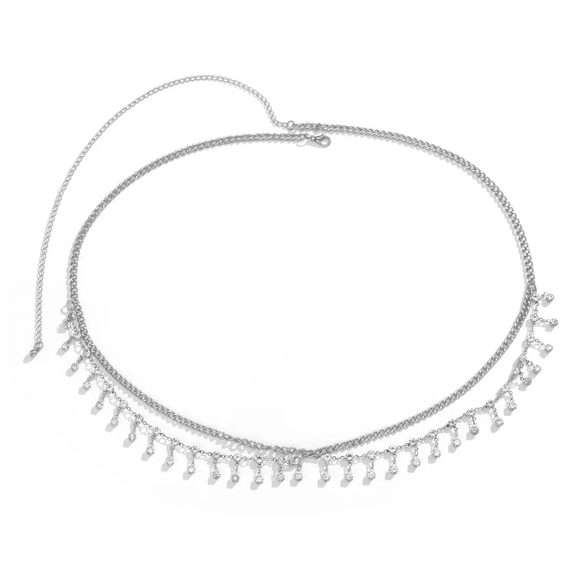 Jewelry Bikini Rhinestone Chain Waist Decoration Multi-layer Body Chain Star Rhinestone Tassel Waist Chain Women display picture 14