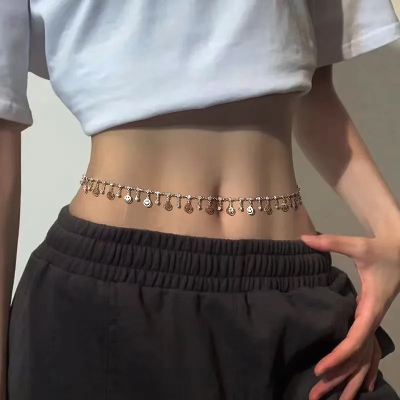 Jewelry Bikini Rhinestone Chain Waist Decoration Multi-layer Body Chain Star Rhinestone Tassel Waist Chain Women display picture 20