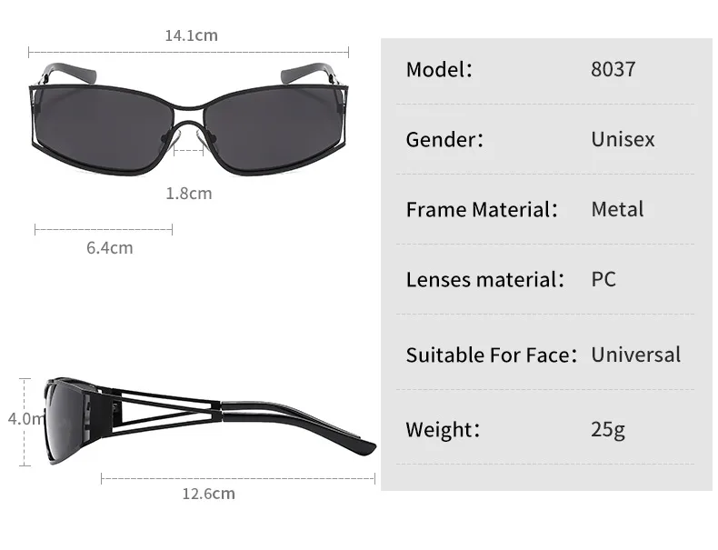 New Sunglasses 8037 display picture 4