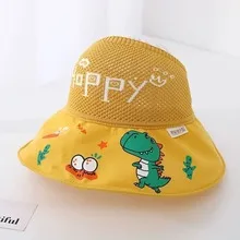 Children's Sunshade Hat Summer Thin Boys And Girls Cartoon Bear Sunscreen Straw Hat Baby Travel Breathable Sun Hat display picture 10