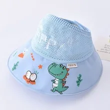 Children's Sunshade Hat Summer Thin Boys And Girls Cartoon Bear Sunscreen Straw Hat Baby Travel Breathable Sun Hat display picture 13