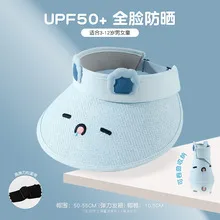 Children's Sunshade Hat Summer Thin Boys And Girls Cartoon Bear Sunscreen Straw Hat Baby Travel Breathable Sun Hat display picture 21