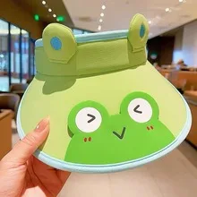 Children's Sunshade Hat Summer Thin Boys And Girls Cartoon Bear Sunscreen Straw Hat Baby Travel Breathable Sun Hat display picture 46
