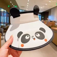 Children's Sunshade Hat Summer Thin Boys And Girls Cartoon Bear Sunscreen Straw Hat Baby Travel Breathable Sun Hat display picture 47