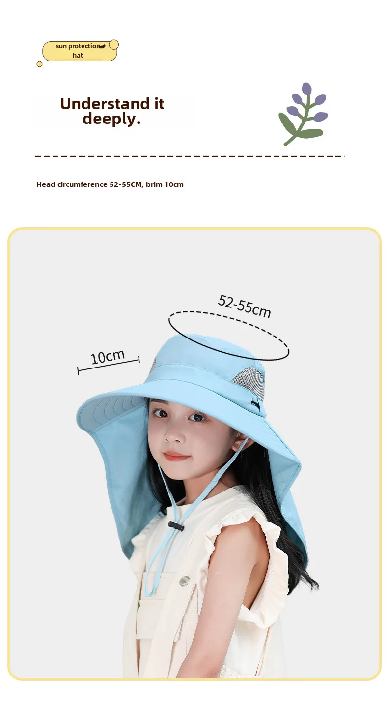 Girls Solar Fan Hat Rechargeable Big Wind Shawl Sun Hat Summer Beach Mountain Climbing Hat For Boys display picture 12