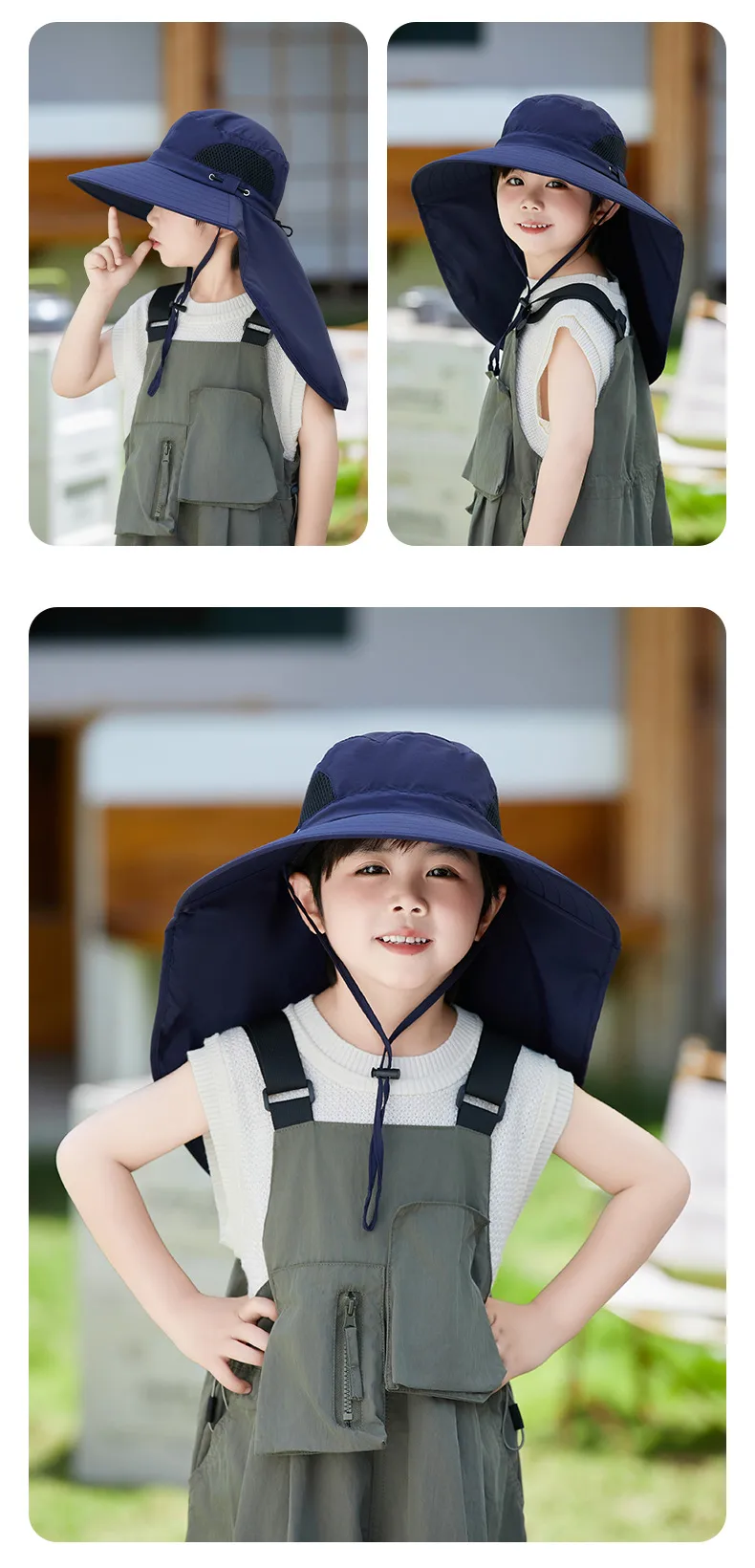 Girls Solar Fan Hat Rechargeable Big Wind Shawl Sun Hat Summer Beach Mountain Climbing Hat For Boys display picture 22