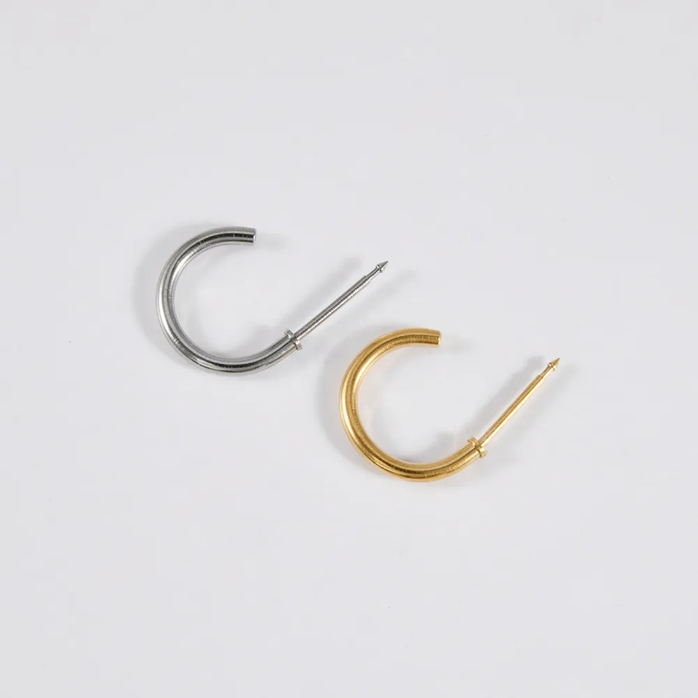 Hip-Hop Streetwear C Shape 316 Stainless Steel  Acrylic Plating 24K Gold Plated Ear Puncher display picture 5