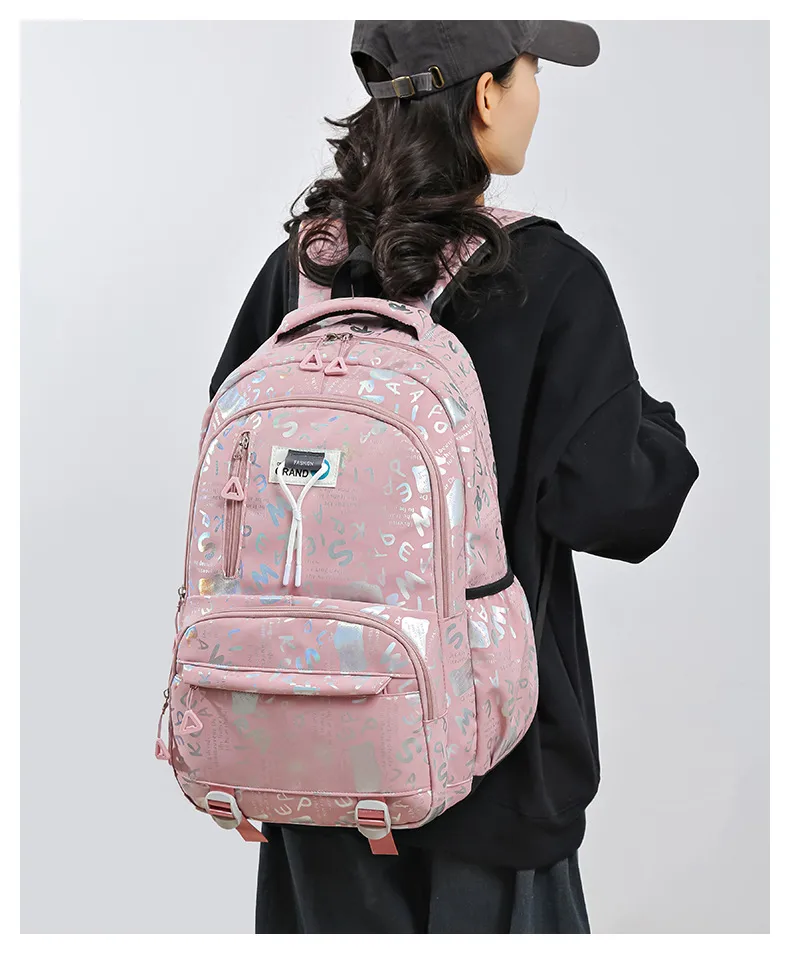 Wholesale New Backpack New Style Simple Large Capacity Junior High School Student Schoolbag Fashion Leisure Travel Backpack display picture 9