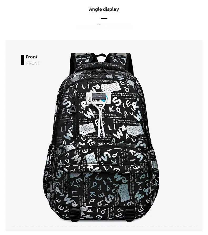 Wholesale New Backpack New Style Simple Large Capacity Junior High School Student Schoolbag Fashion Leisure Travel Backpack display picture 23