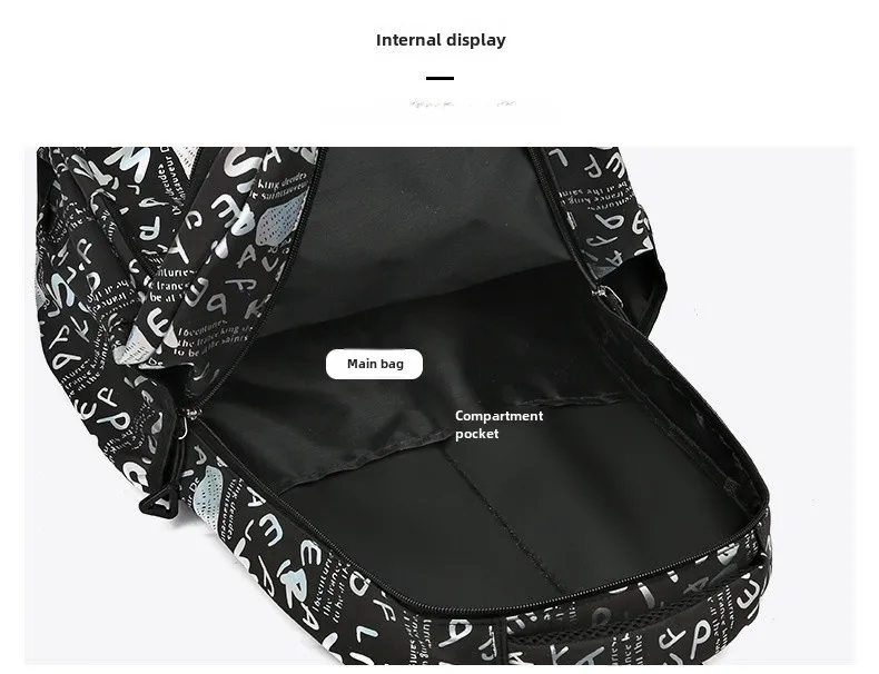 Wholesale New Backpack New Style Simple Large Capacity Junior High School Student Schoolbag Fashion Leisure Travel Backpack display picture 36