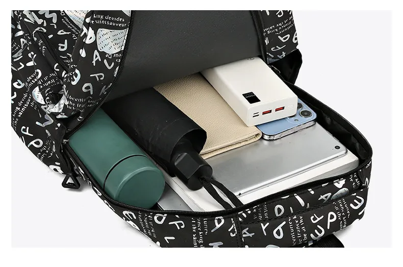 Wholesale New Backpack New Style Simple Large Capacity Junior High School Student Schoolbag Fashion Leisure Travel Backpack display picture 37