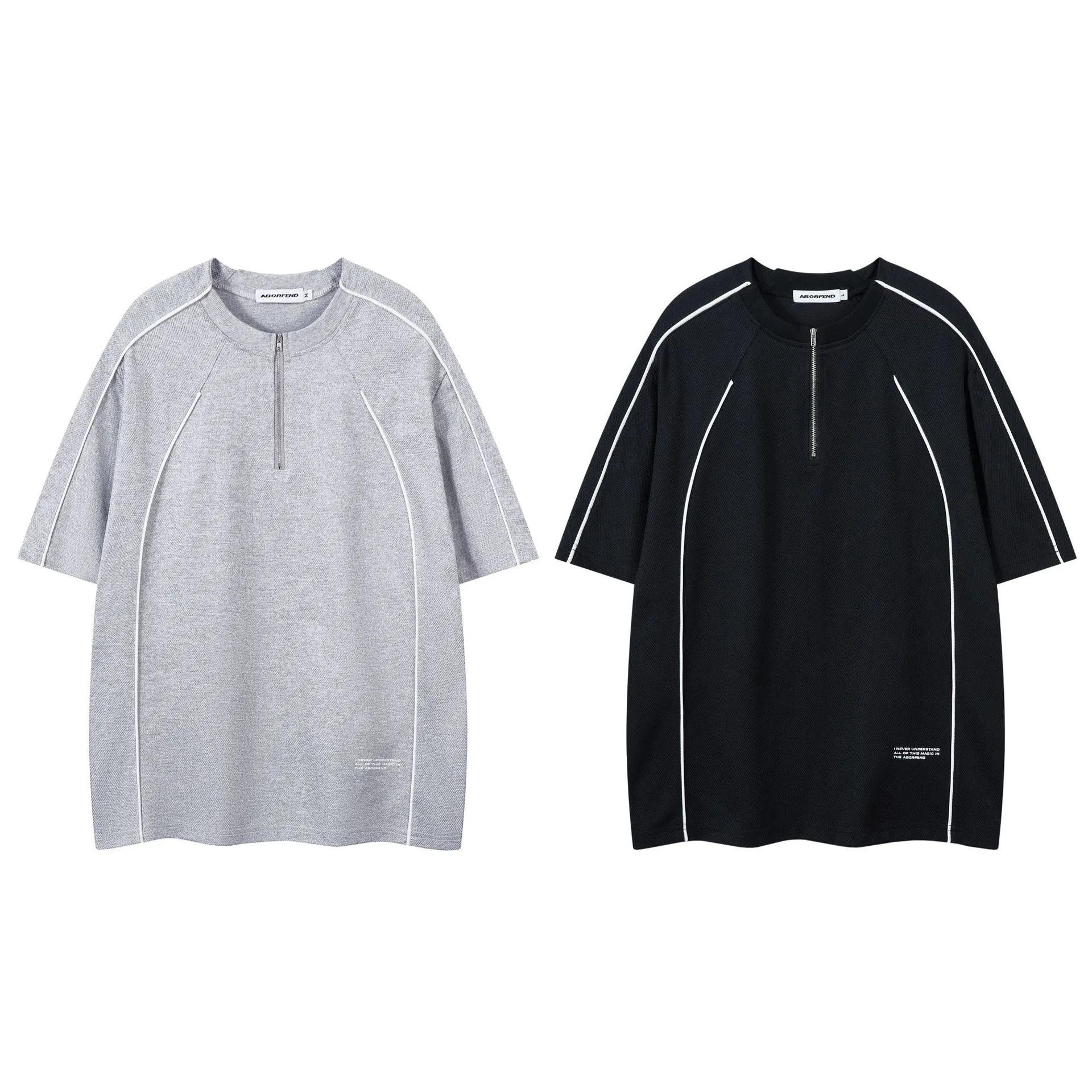 Jiayiku Men's  Summer New American Retro Functional Fashion Brand Embedded Design Short-sleeved T-shirt For Men display picture 2
