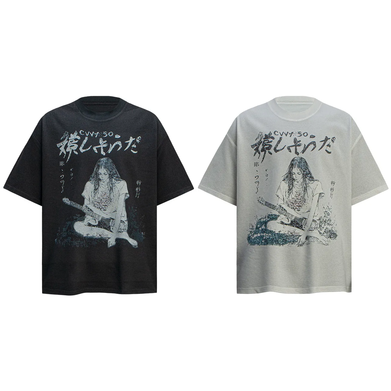 Jiayiku Men's Clothing  Summer American Street Fashion Brand Washed Tee T-shirt Dark Style Character T-shirt Short Sleeve display picture 2