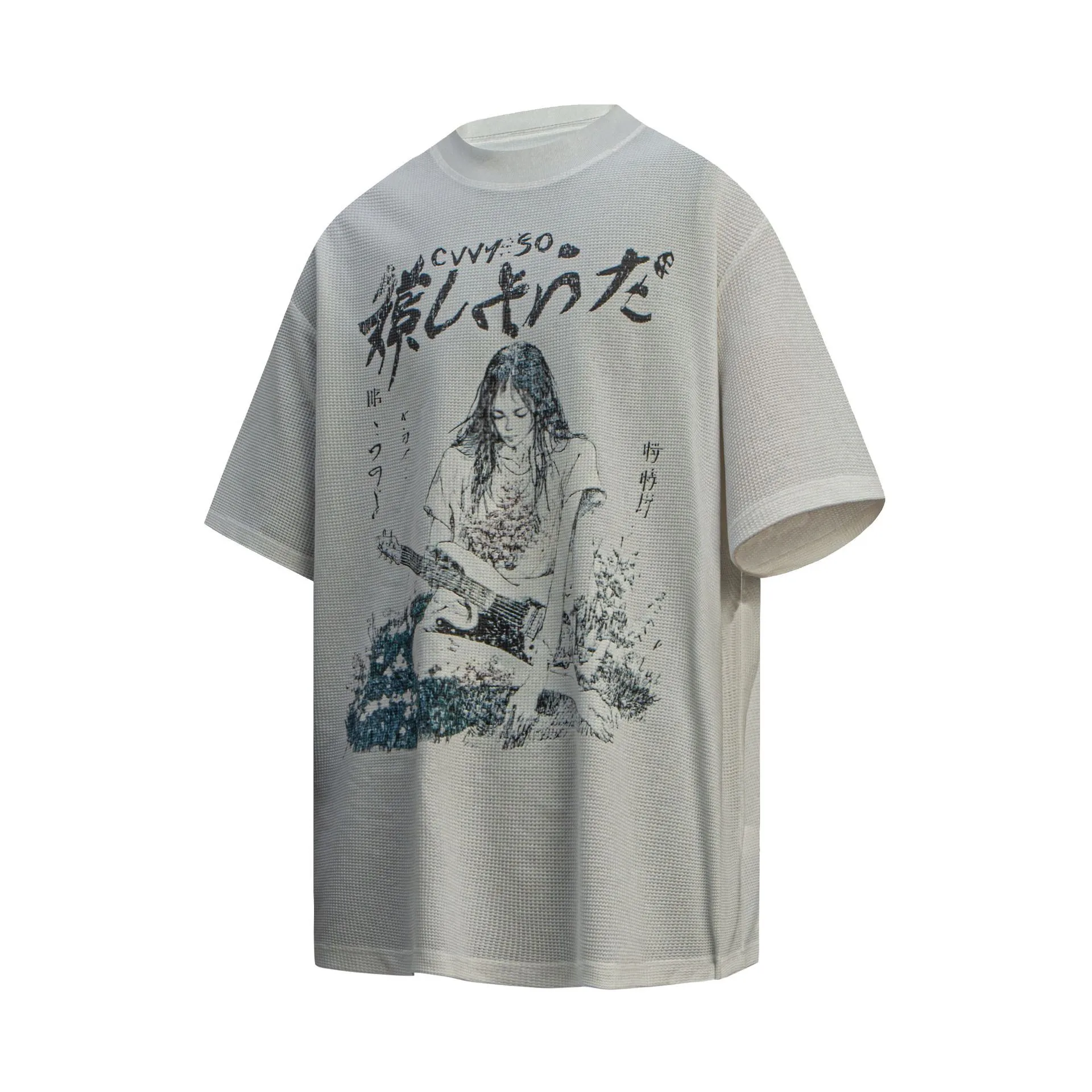 Jiayiku Men's Clothing  Summer American Street Fashion Brand Washed Tee T-shirt Dark Style Character T-shirt Short Sleeve display picture 4