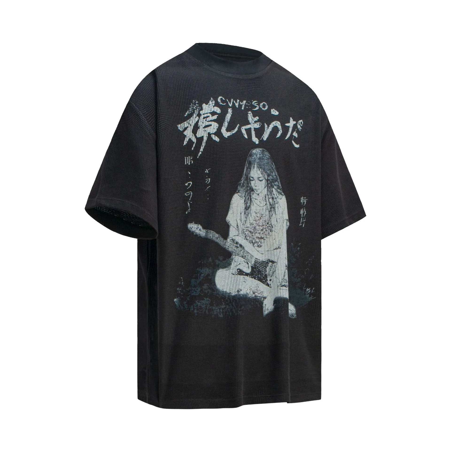 Jiayiku Men's Clothing  Summer American Street Fashion Brand Washed Tee T-shirt Dark Style Character T-shirt Short Sleeve display picture 8