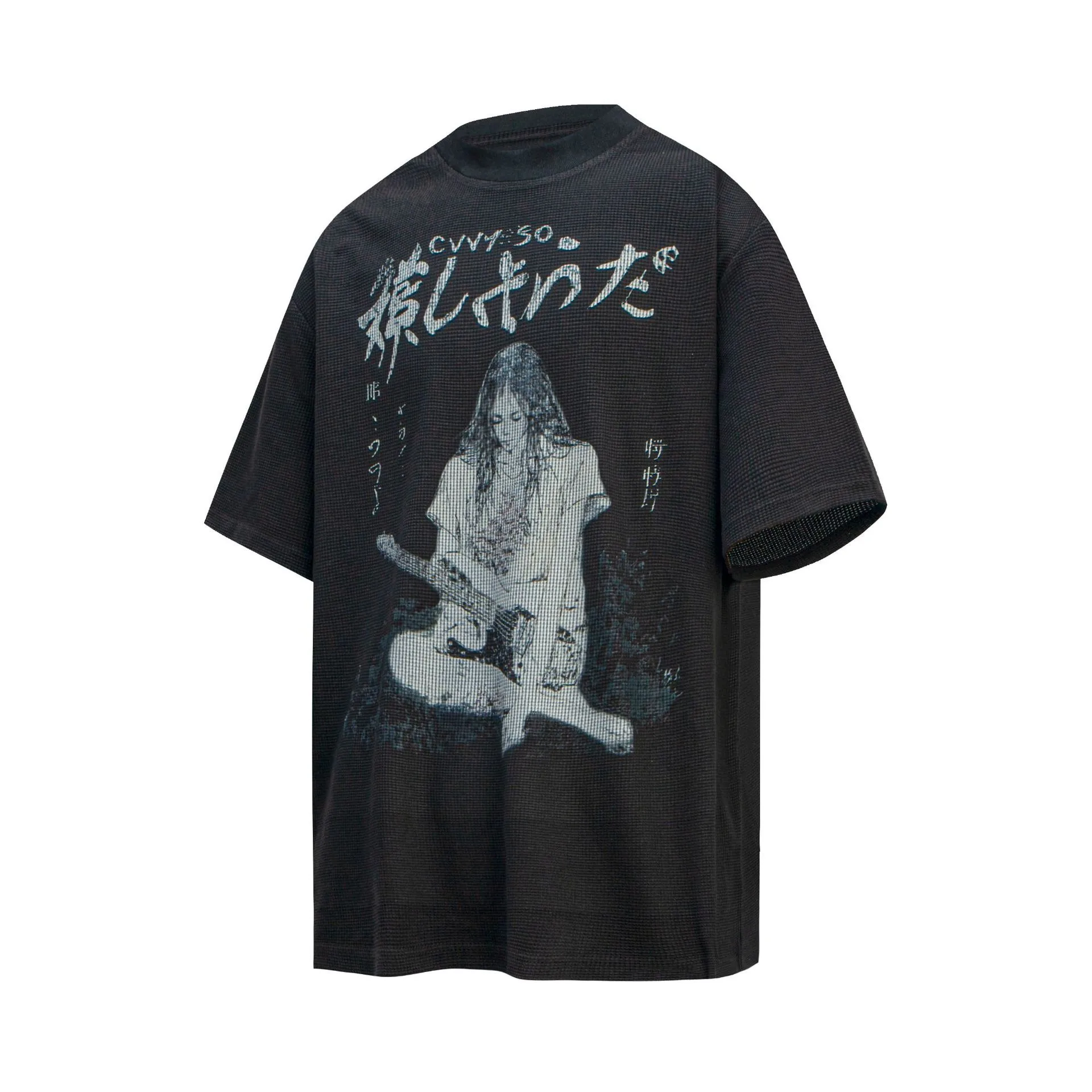 Jiayiku Men's Clothing  Summer American Street Fashion Brand Washed Tee T-shirt Dark Style Character T-shirt Short Sleeve display picture 9