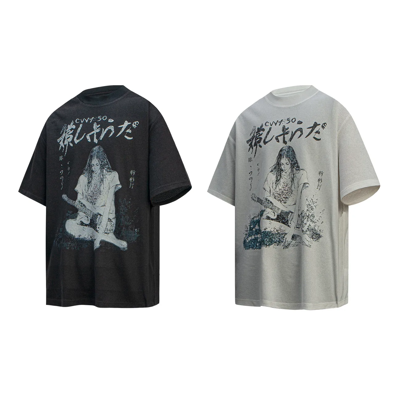 Jiayiku Men's Clothing  Summer American Street Fashion Brand Washed Tee T-shirt Dark Style Character T-shirt Short Sleeve display picture 12