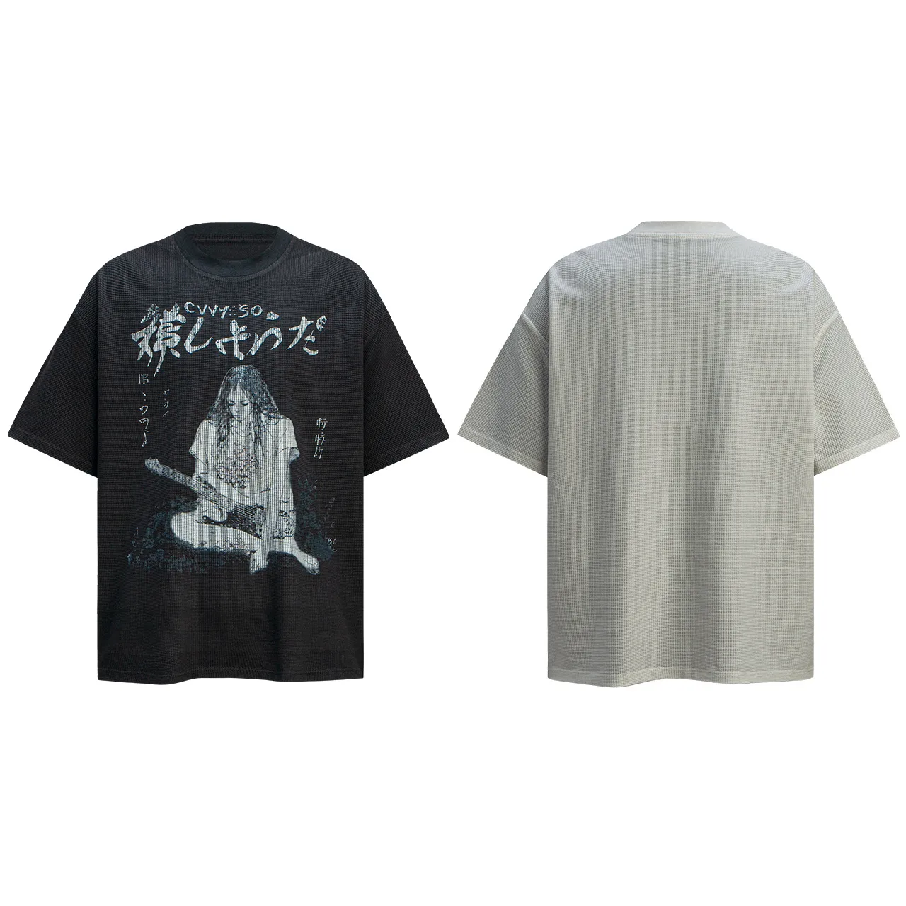 Jiayiku Men's Clothing  Summer American Street Fashion Brand Washed Tee T-shirt Dark Style Character T-shirt Short Sleeve display picture 13