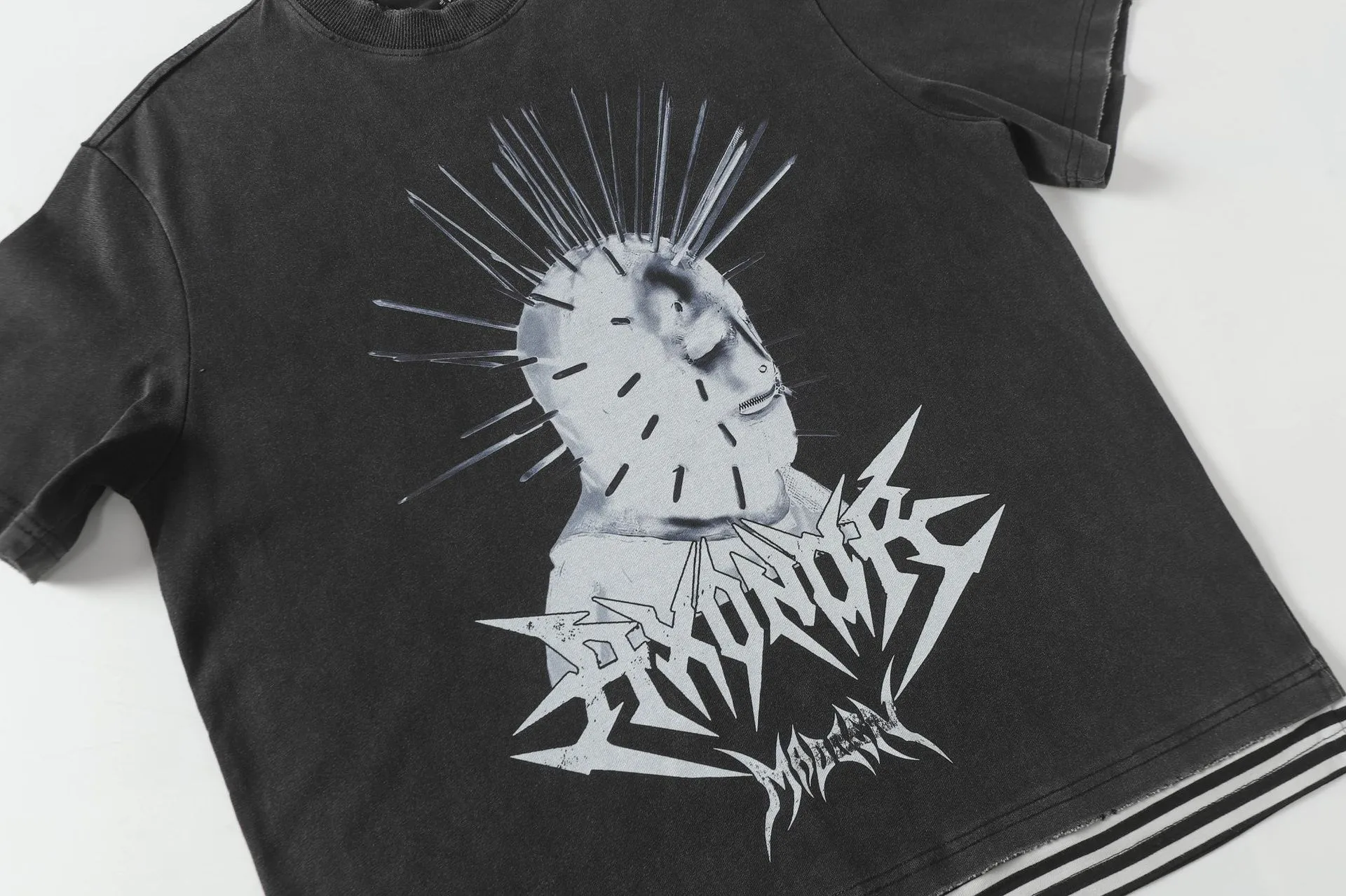 Jiayiku Men's Clothing  Summer American Street Hip Hop Fashion Brand Tee T-shirt Diablo Punk T-shirt Short Sleeve display picture 9