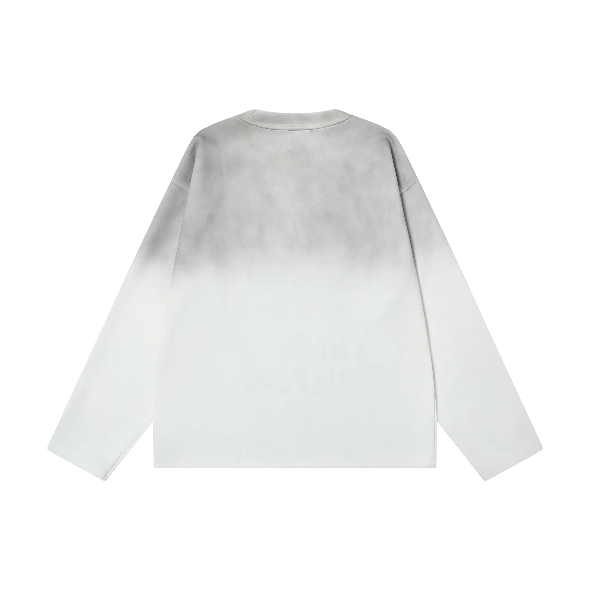 Jiayiku Men's  Spring New American Street Fashion Brand Base Shirt Washed Inkjet Graffiti T-Shirt Long Sleeve display picture 4