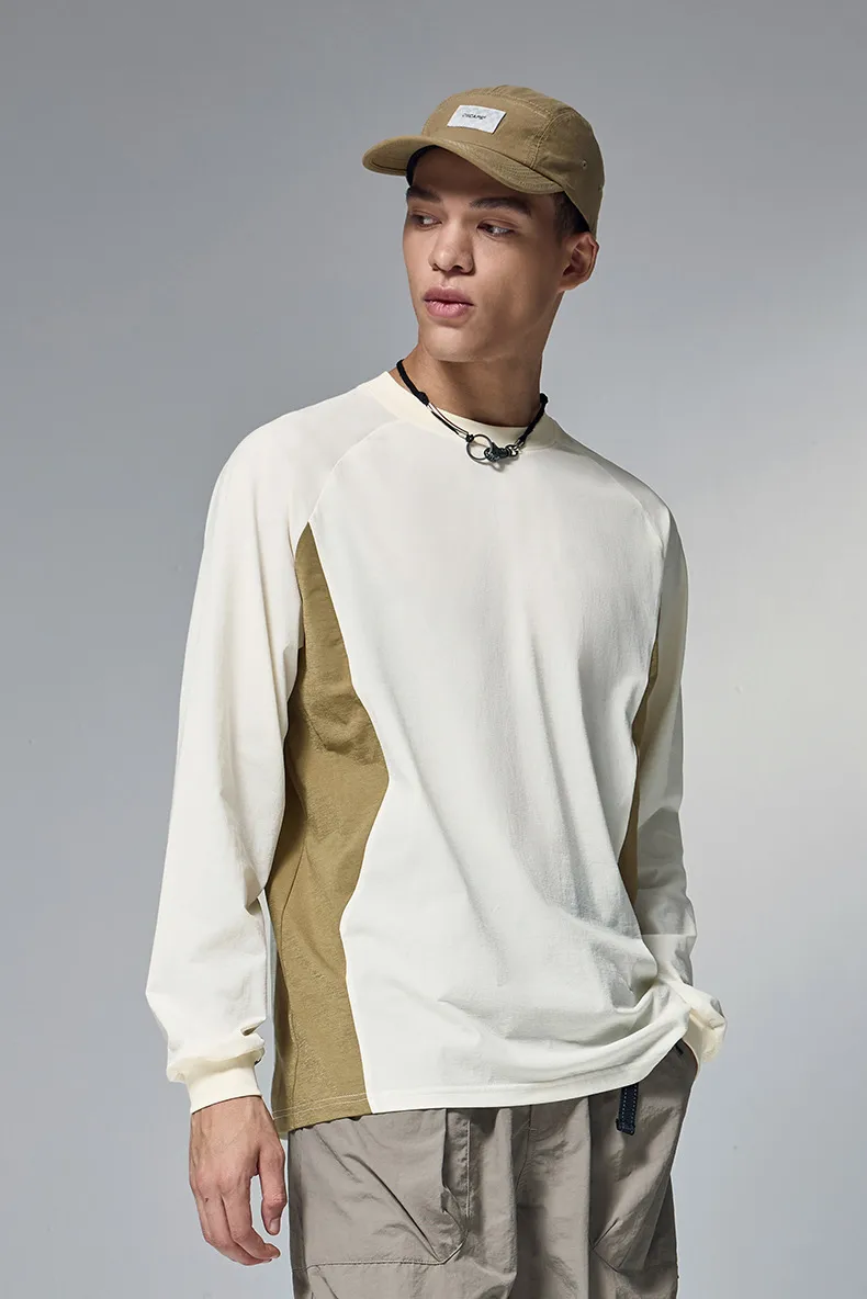 ABS Clothing | Hydrogen Plain Long Sleeve  Autumn And Winter New Tide Brand 150g Lightweight Color Matching Quick-drying T-shirt display picture 5