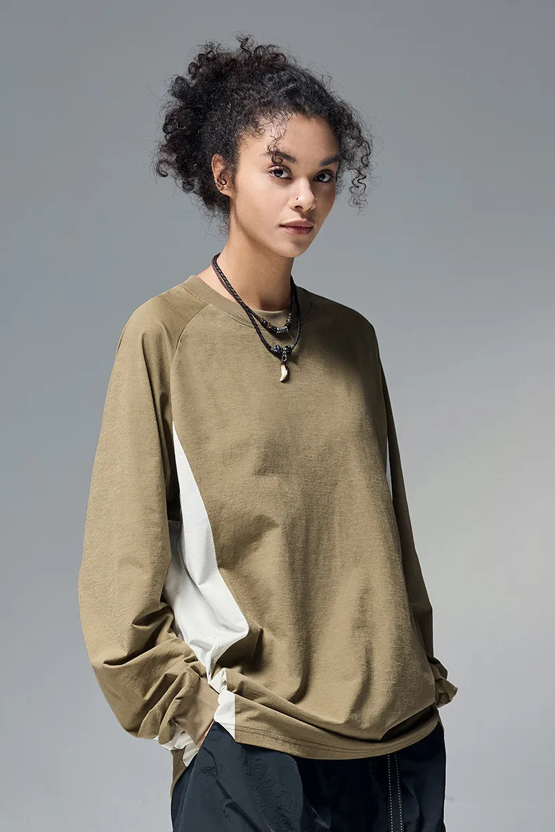ABS Clothing | Hydrogen Plain Long Sleeve  Autumn And Winter New Tide Brand 150g Lightweight Color Matching Quick-drying T-shirt display picture 12