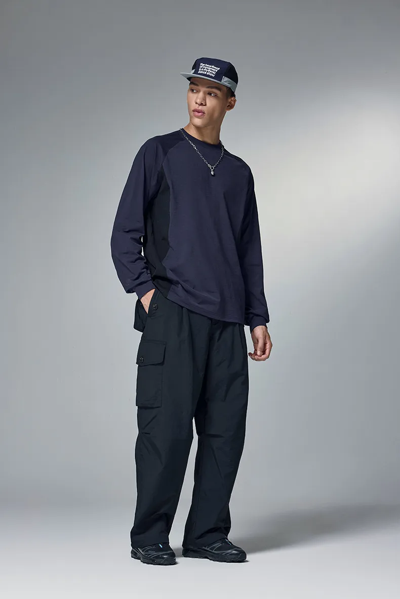 ABS Clothing | Hydrogen Plain Long Sleeve  Autumn And Winter New Tide Brand 150g Lightweight Color Matching Quick-drying T-shirt display picture 17