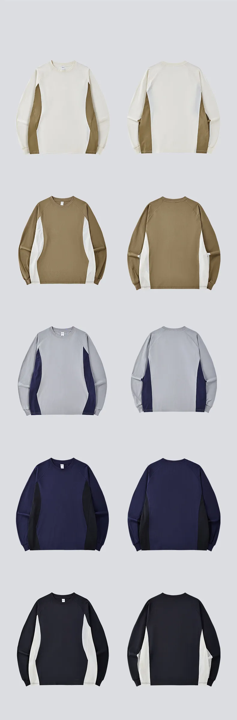 ABS Clothing | Hydrogen Plain Long Sleeve  Autumn And Winter New Tide Brand 150g Lightweight Color Matching Quick-drying T-shirt display picture 24