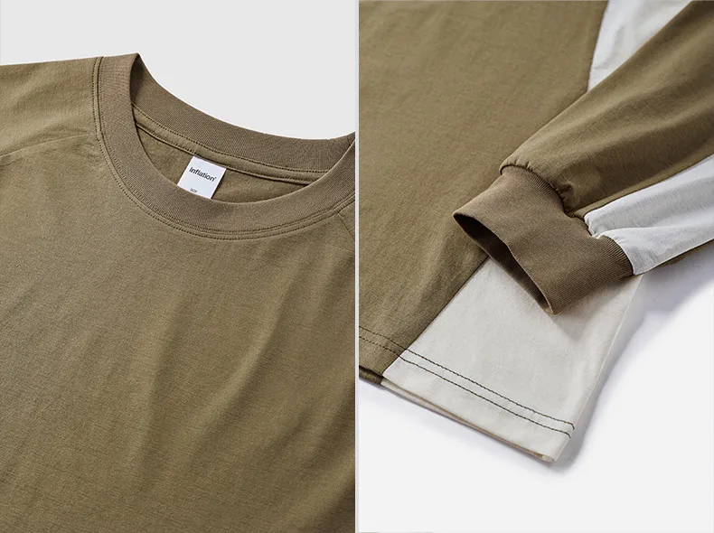 ABS Clothing | Hydrogen Plain Long Sleeve  Autumn And Winter New Tide Brand 150g Lightweight Color Matching Quick-drying T-shirt display picture 25