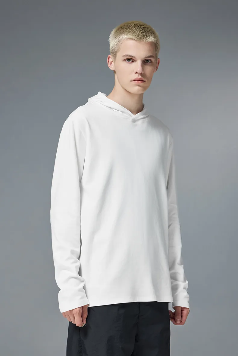 ABS Clothing | Double-sided Velvet Hat Base Vests  Autumn And Winter New Sports Outdoor Cordless Hooded Long Sleeve T display picture 7