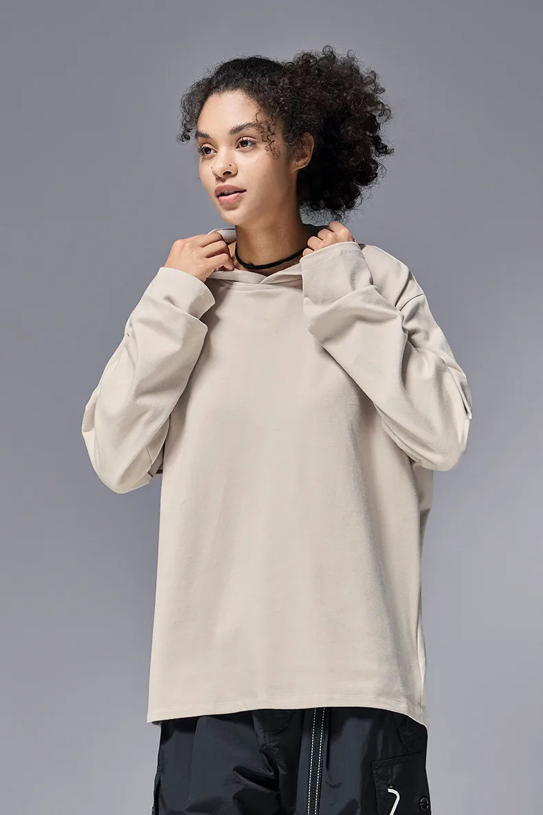 ABS Clothing | Double-sided Velvet Hat Base Vests  Autumn And Winter New Sports Outdoor Cordless Hooded Long Sleeve T display picture 11