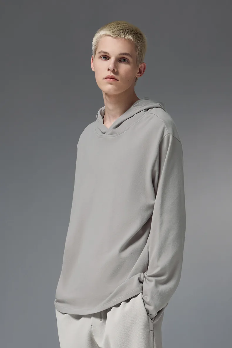 ABS Clothing | Double-sided Velvet Hat Base Vests  Autumn And Winter New Sports Outdoor Cordless Hooded Long Sleeve T display picture 16