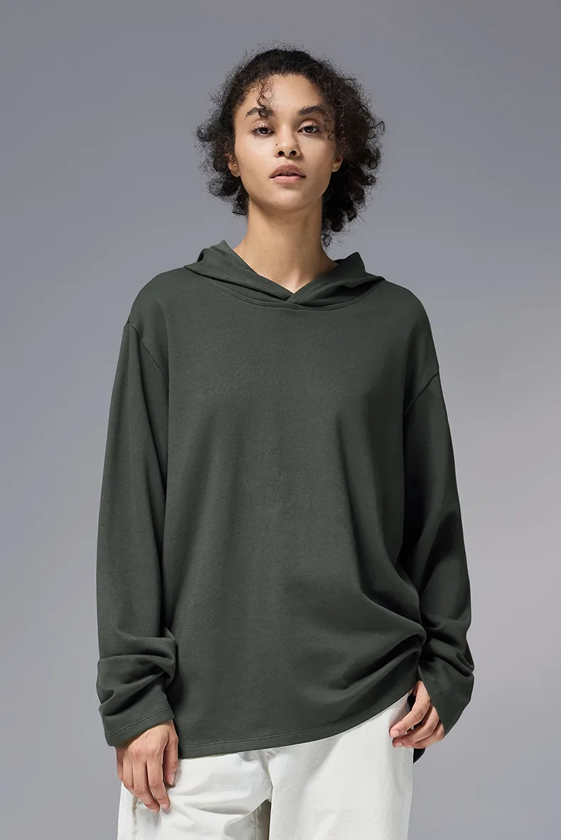 ABS Clothing | Double-sided Velvet Hat Base Vests  Autumn And Winter New Sports Outdoor Cordless Hooded Long Sleeve T display picture 19