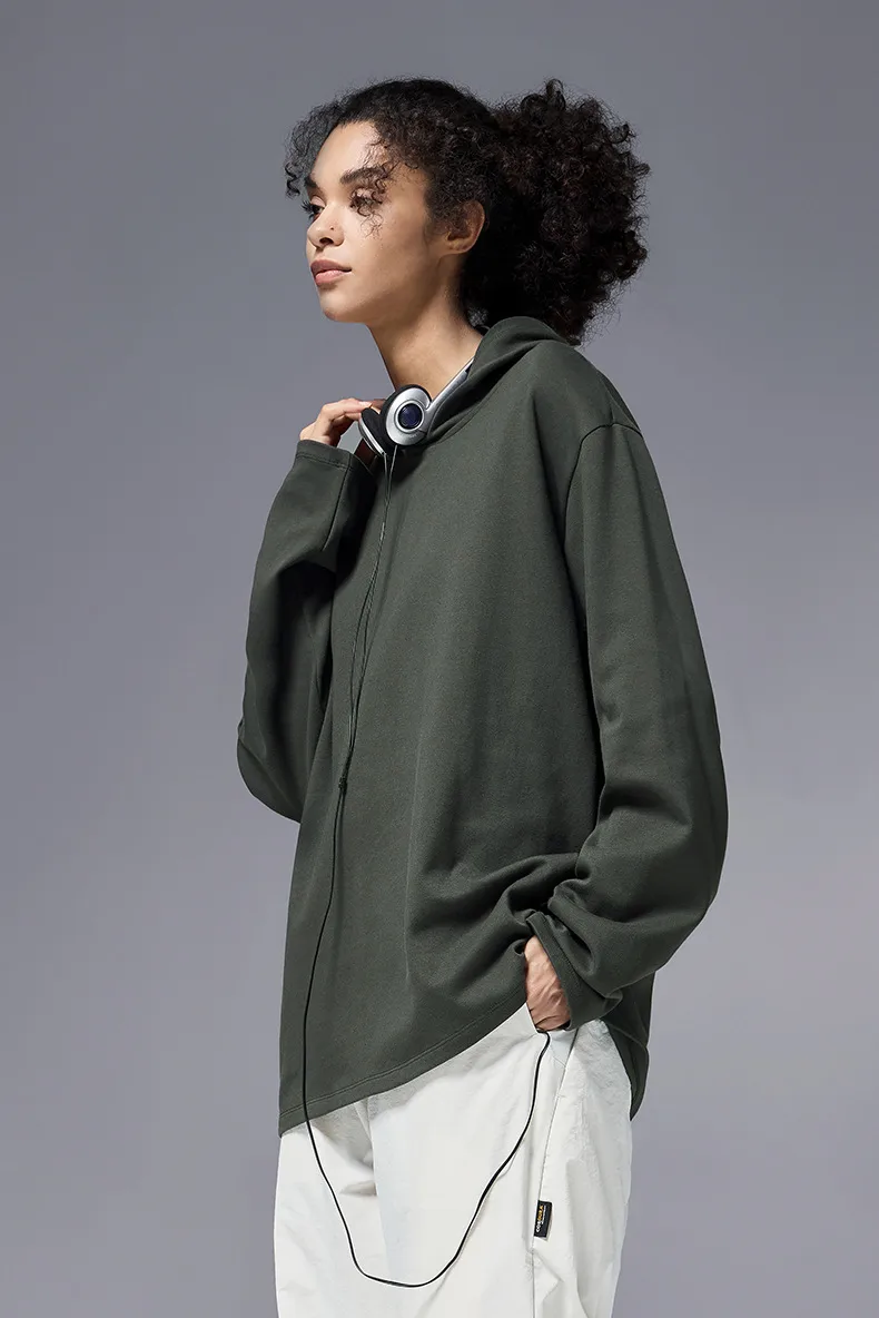 ABS Clothing | Double-sided Velvet Hat Base Vests  Autumn And Winter New Sports Outdoor Cordless Hooded Long Sleeve T display picture 20
