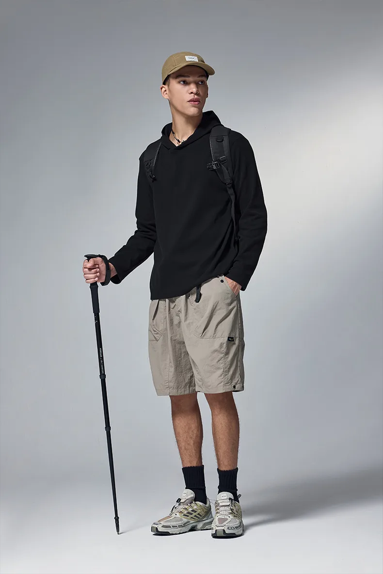 ABS Clothing | Double-sided Velvet Hat Base Vests  Autumn And Winter New Sports Outdoor Cordless Hooded Long Sleeve T display picture 29