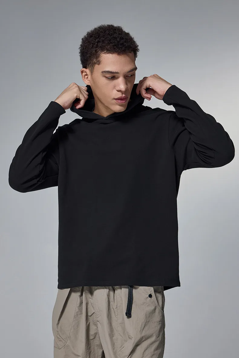 ABS Clothing | Double-sided Velvet Hat Base Vests  Autumn And Winter New Sports Outdoor Cordless Hooded Long Sleeve T display picture 31