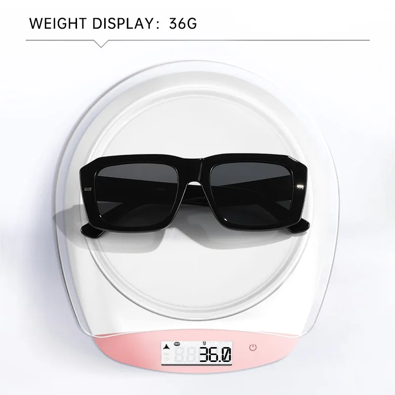 Hip-Hop Retro Streetwear Sunglasses PC UV400 Protection Tinted Lenses Square Full Frame Glasses display picture 5