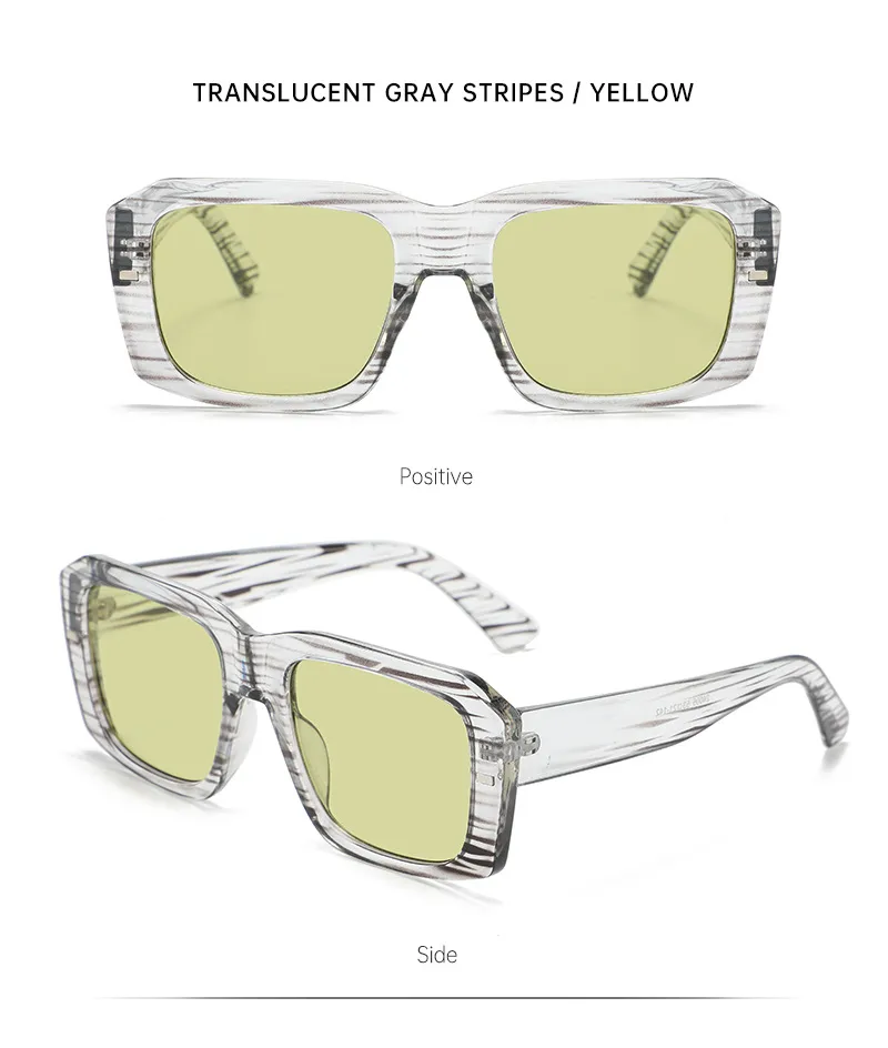 Hip-Hop Retro Streetwear Sunglasses PC UV400 Protection Tinted Lenses Square Full Frame Glasses display picture 11