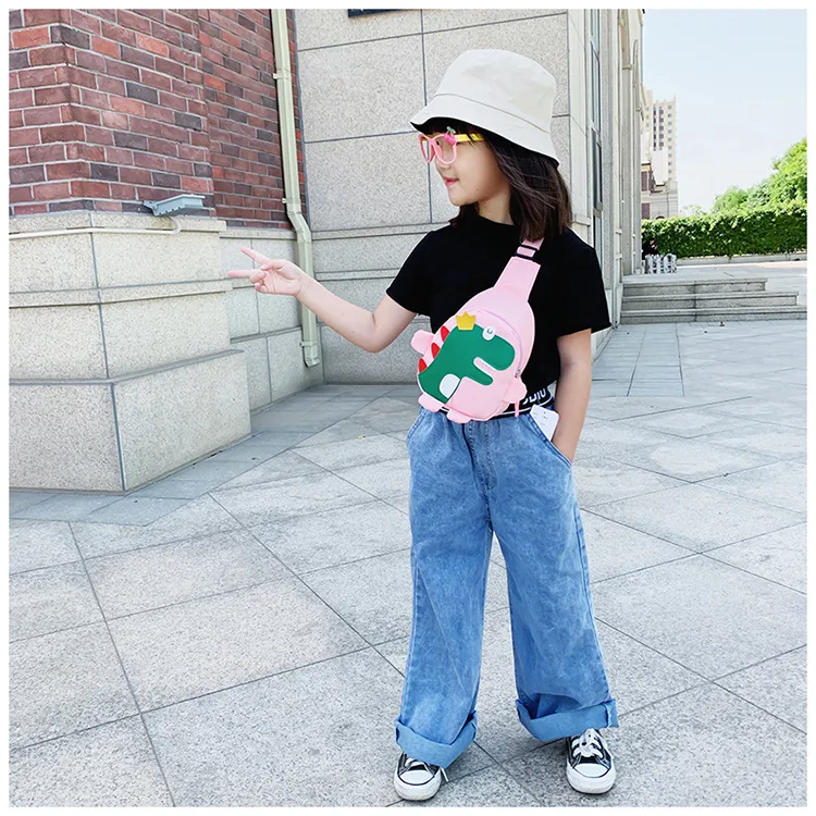 Children's Cartoon Chest Bag Cute Little Dinosaur Cartoon Crossbody Shoulder Bag Lightweight Fashion Change Fashion Waist Bag Wholesale display picture 6