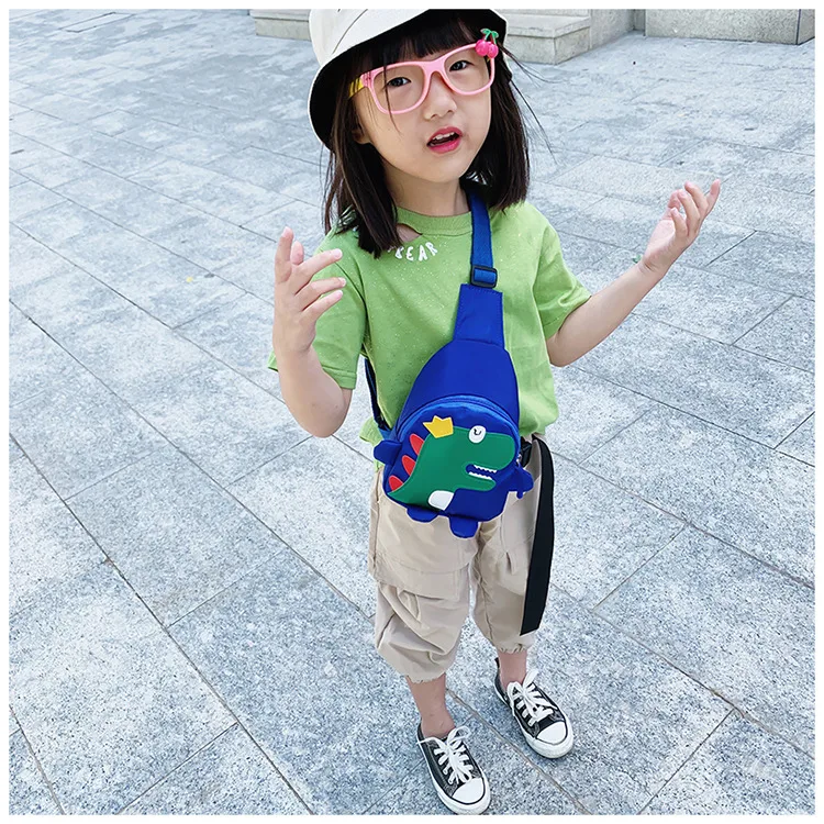 Children's Cartoon Chest Bag Cute Little Dinosaur Cartoon Crossbody Shoulder Bag Lightweight Fashion Change Fashion Waist Bag Wholesale display picture 8