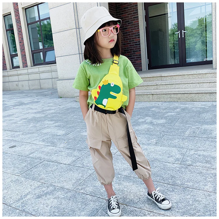 Children's Cartoon Chest Bag Cute Little Dinosaur Cartoon Crossbody Shoulder Bag Lightweight Fashion Change Fashion Waist Bag Wholesale display picture 10