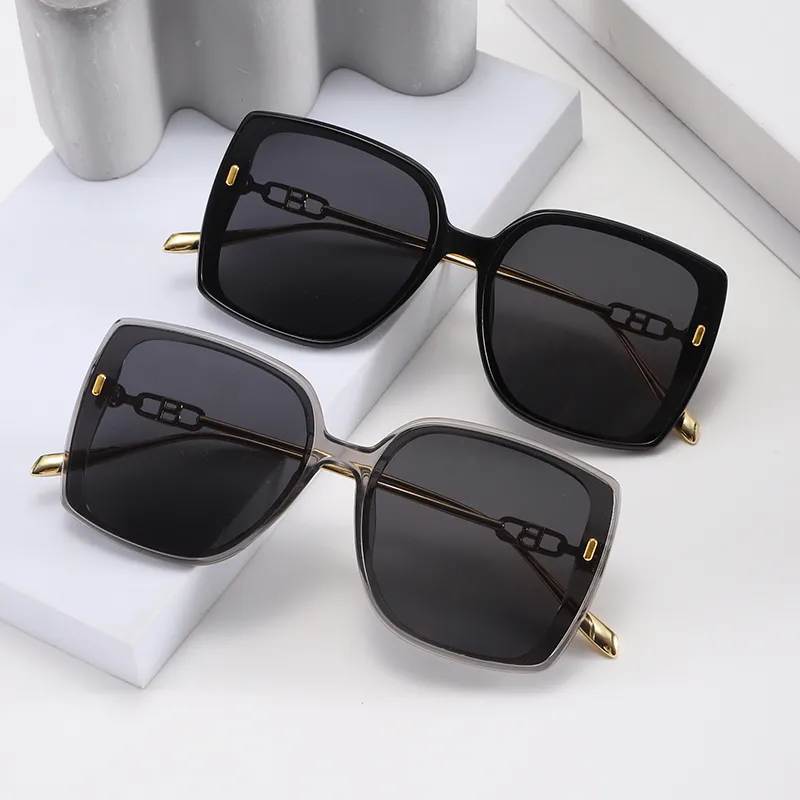 Casual Elegant Streetwear Square PC UV400 Protection Resin Square Full Frame Glasses display picture 2