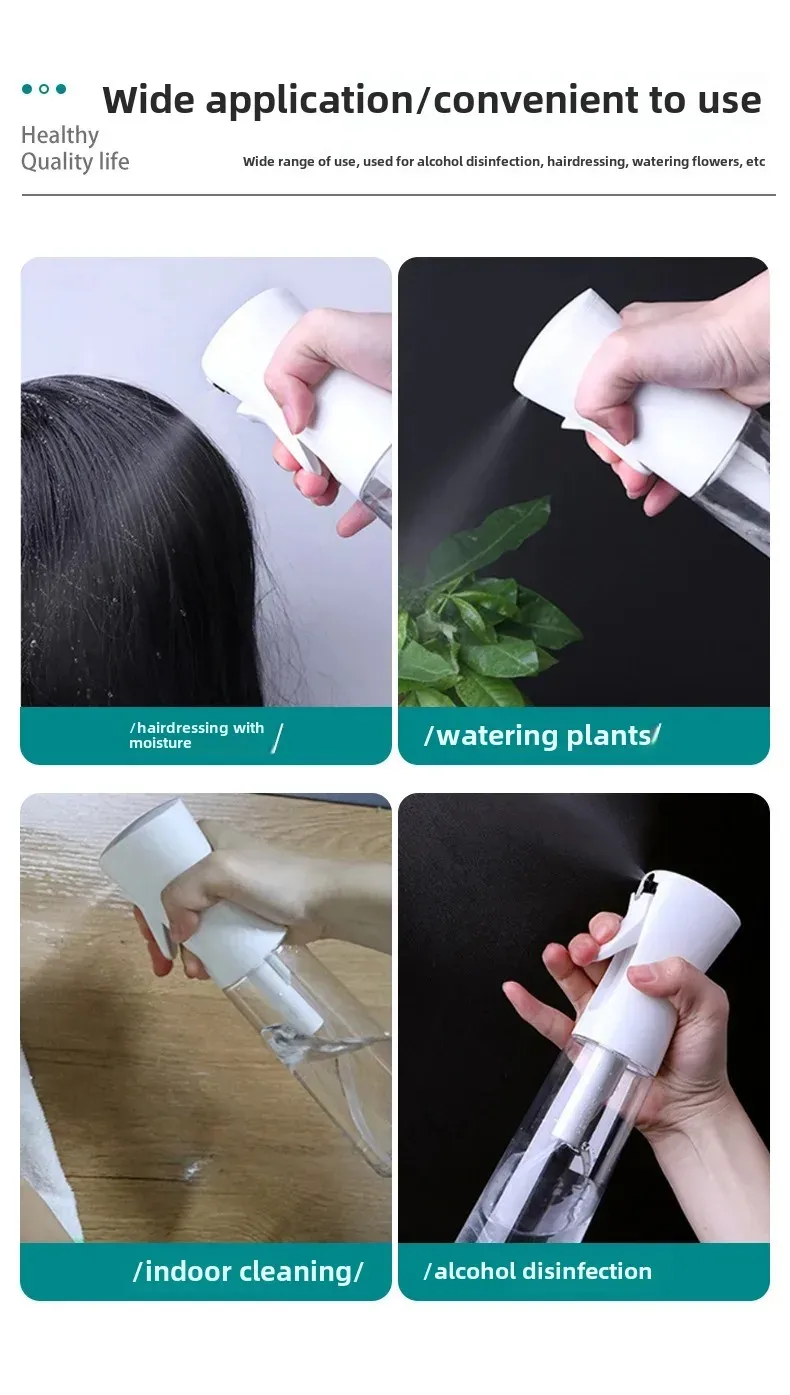 New Generation High Pressure Continuous Spray Alcohol Disinfection And Water Replenishment Fine Mist Spray Bottle Flowers Watering Gardening Fine Mist Continuous Spray Bottle display picture 2