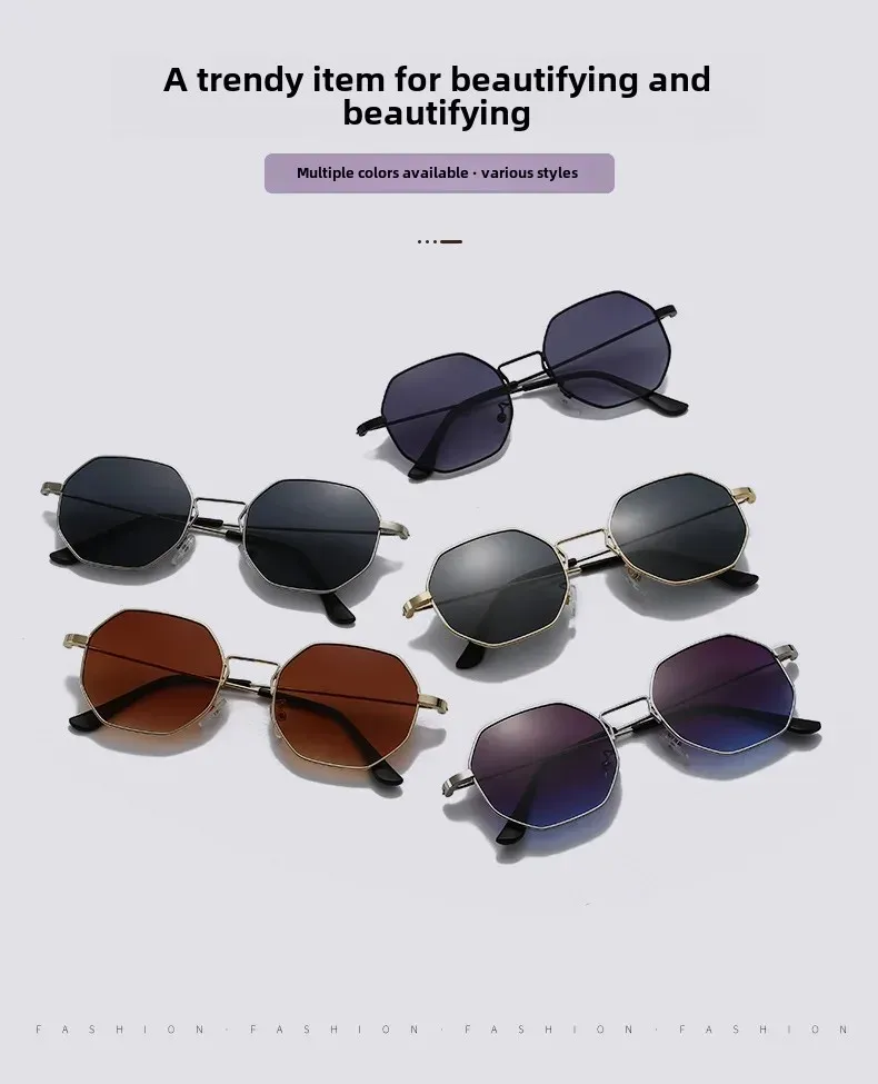 Retro Hong Kong Style Sunglasses Men And Women With  New High-end Sense Driving Special Anti-UV Sunglasses display picture 4
