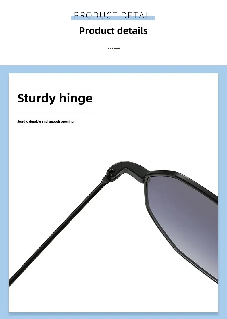 Retro Hong Kong Style Sunglasses Men And Women With  New High-end Sense Driving Special Anti-UV Sunglasses display picture 5