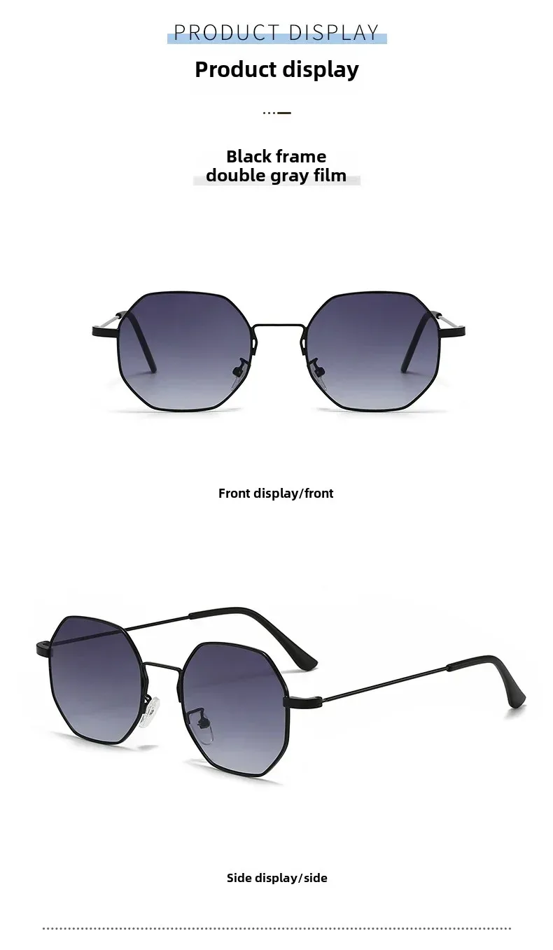 Retro Hong Kong Style Sunglasses Men And Women With  New High-end Sense Driving Special Anti-UV Sunglasses display picture 10