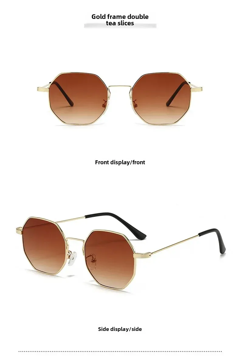 Retro Hong Kong Style Sunglasses Men And Women With  New High-end Sense Driving Special Anti-UV Sunglasses display picture 11