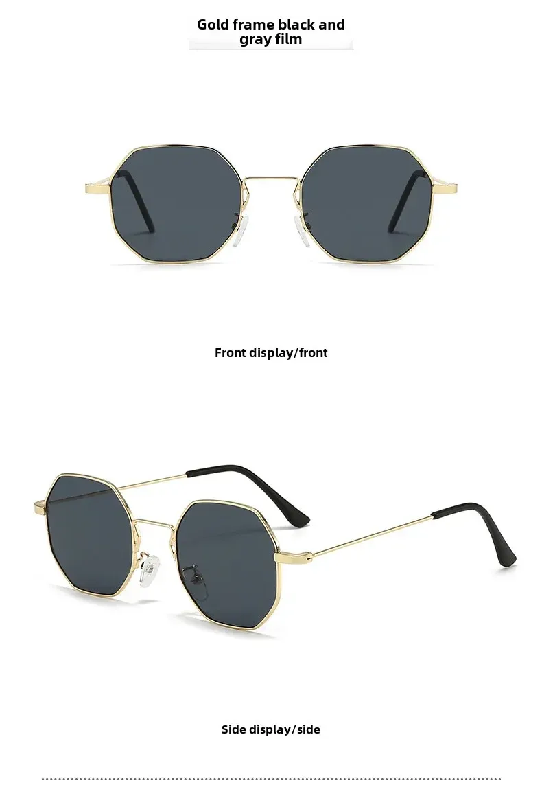 Retro Hong Kong Style Sunglasses Men And Women With  New High-end Sense Driving Special Anti-UV Sunglasses display picture 12