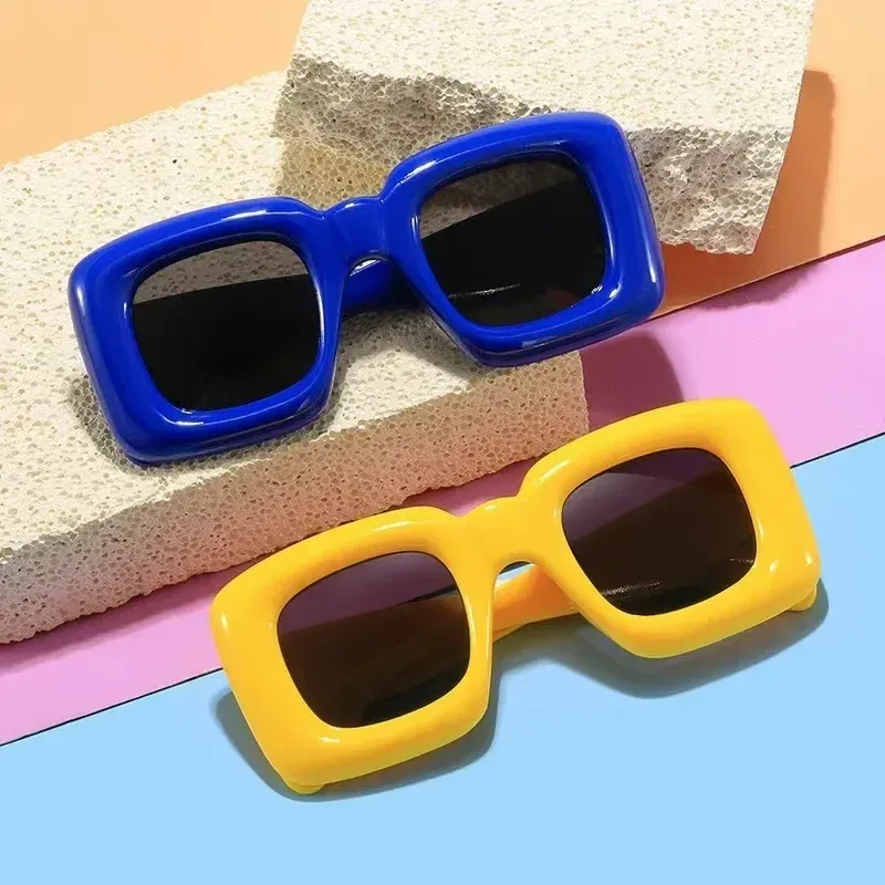 Children's Funny Fun Cute Square Sunglasses Boys And Girls Cute Cute Baby Glasses Hip Hop Baby Street Shot Sunglasses display picture 1