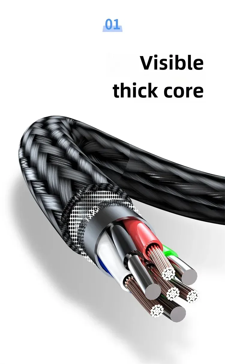 Three-in-one Braided Data Line 1 display picture 2